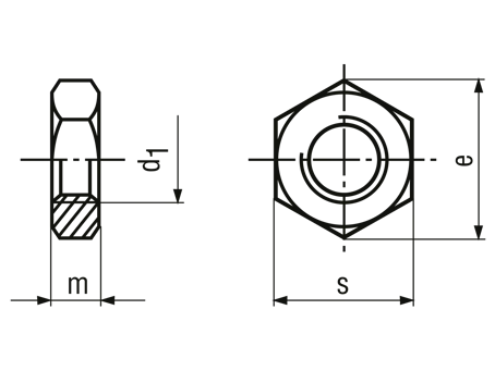 DIN 439 (metryczne / drobnozwojne / calowe)